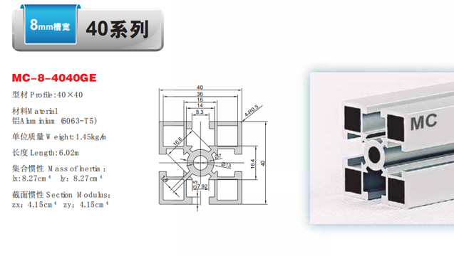 南京美誠鋁業國標4040型材 南京美誠鋁業國標4040型材